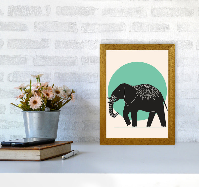 Elephant Green Moonlight Art Print by Jason Stanley A4 Print Only
