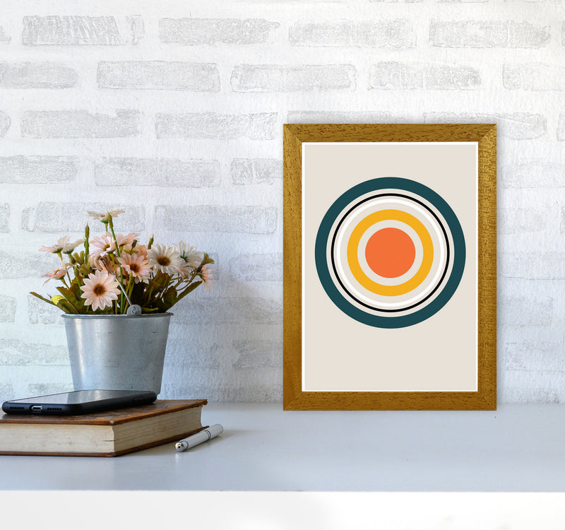 Retro Geometric Circle 3 Art Print by Jason Stanley A4 Print Only