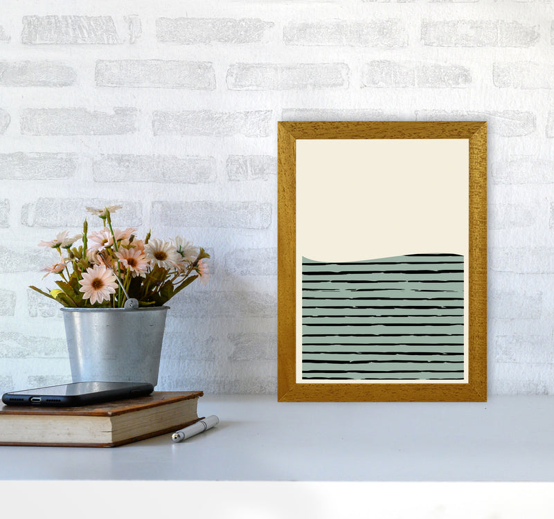 Green Minimal Midcentury Art Print by Jason Stanley A4 Print Only