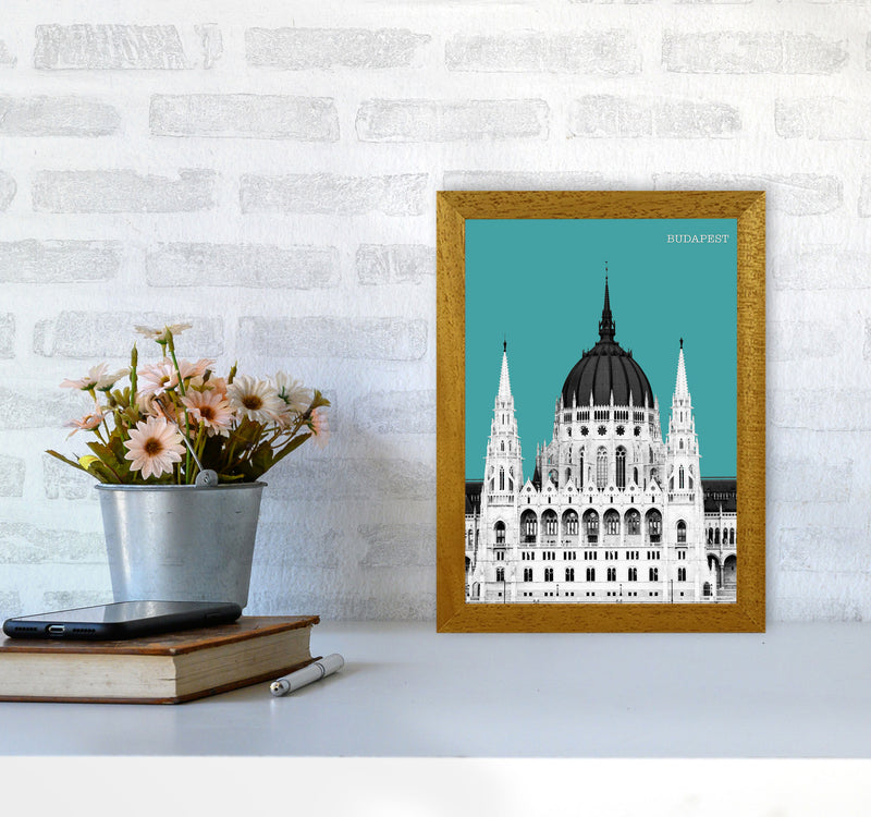Halftone Budapest Green Art Print by Jason Stanley A4 Print Only