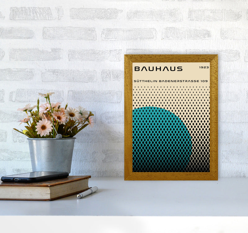 Bauhaus Geometric Teal Art Print by Jason Stanley A4 Print Only
