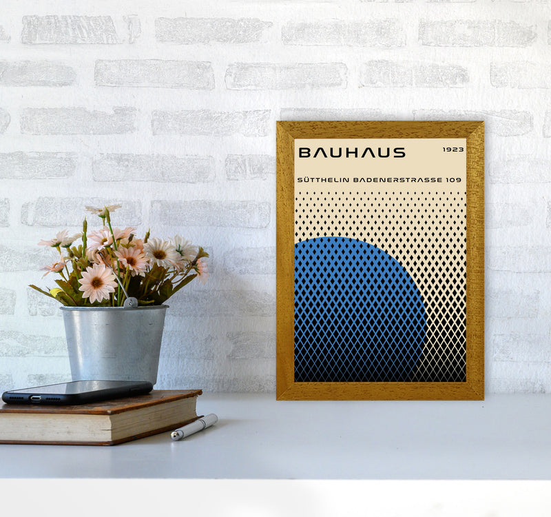 Bauhaus Geometric Blue Art Print by Jason Stanley A4 Print Only