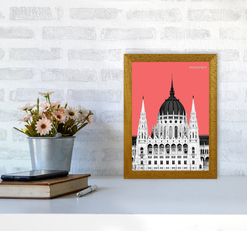 Halftone Budapest Red Art Print by Jason Stanley A4 Print Only