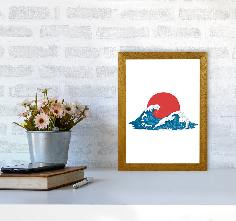Japenses Wave Sunset Art Print by Jason Stanley A4 Print Only