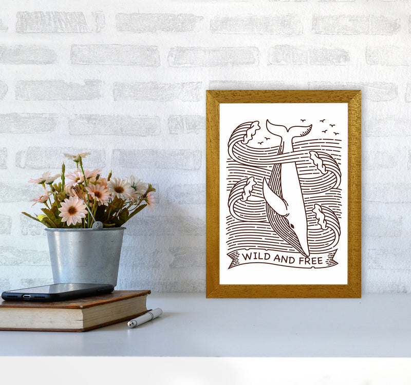 Wild And Free Whale Art Print by Jason Stanley A4 Print Only
