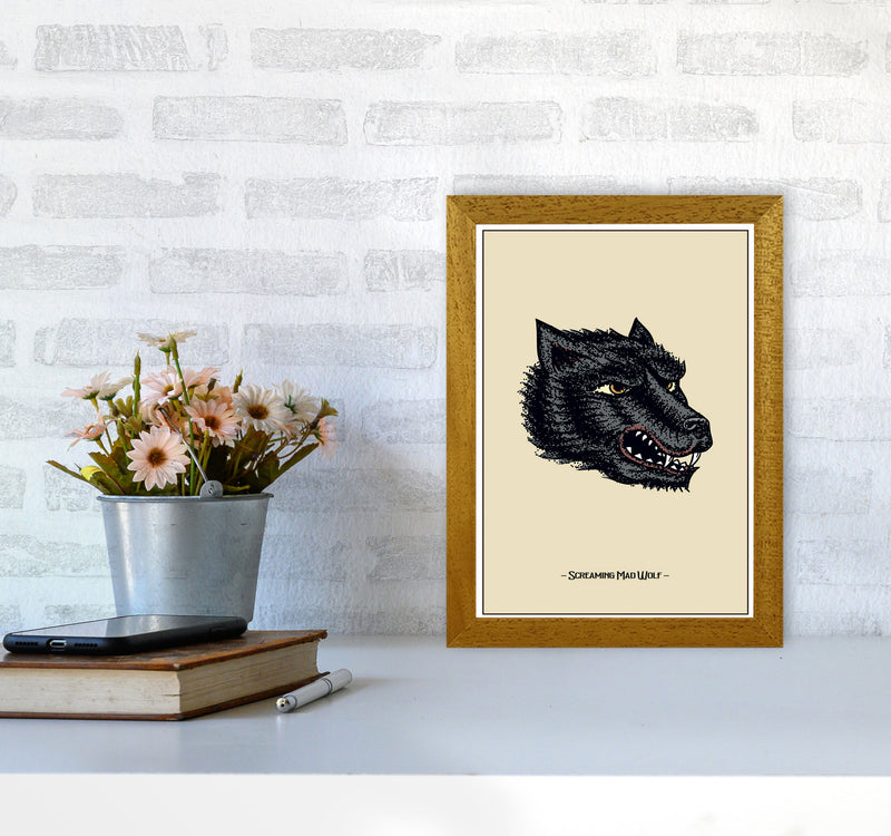 Screaming Mad Wolf Art Print by Jason Stanley A4 Print Only