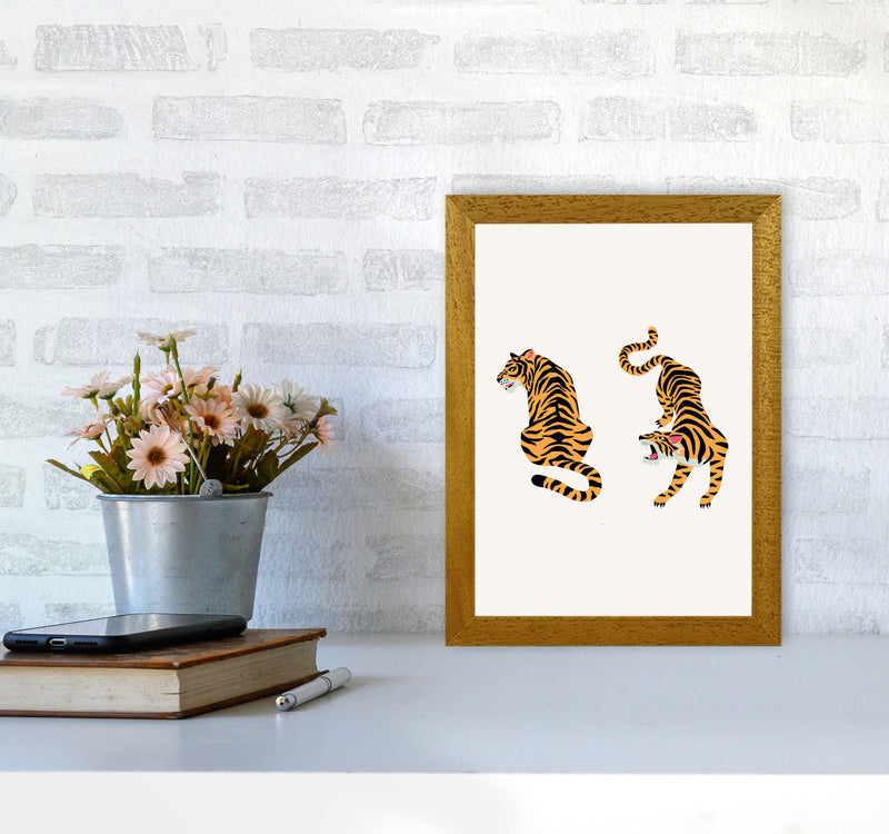 The Two Tigers Art Print by Jason Stanley A4 Print Only
