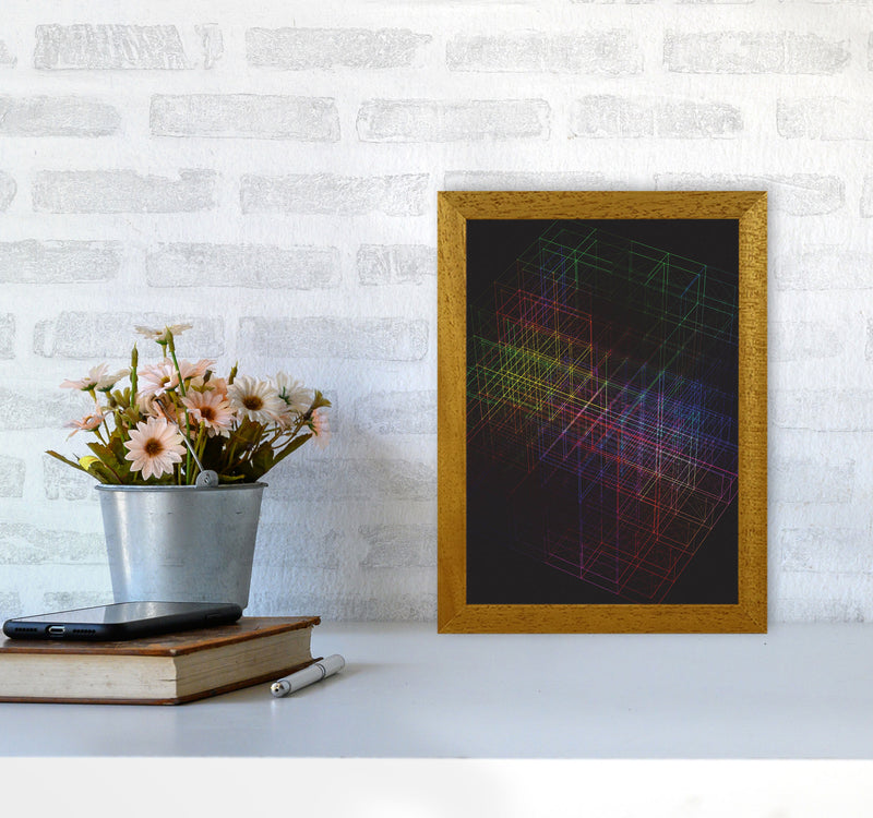 Laser Cube Art Print by Jason Stanley A4 Print Only
