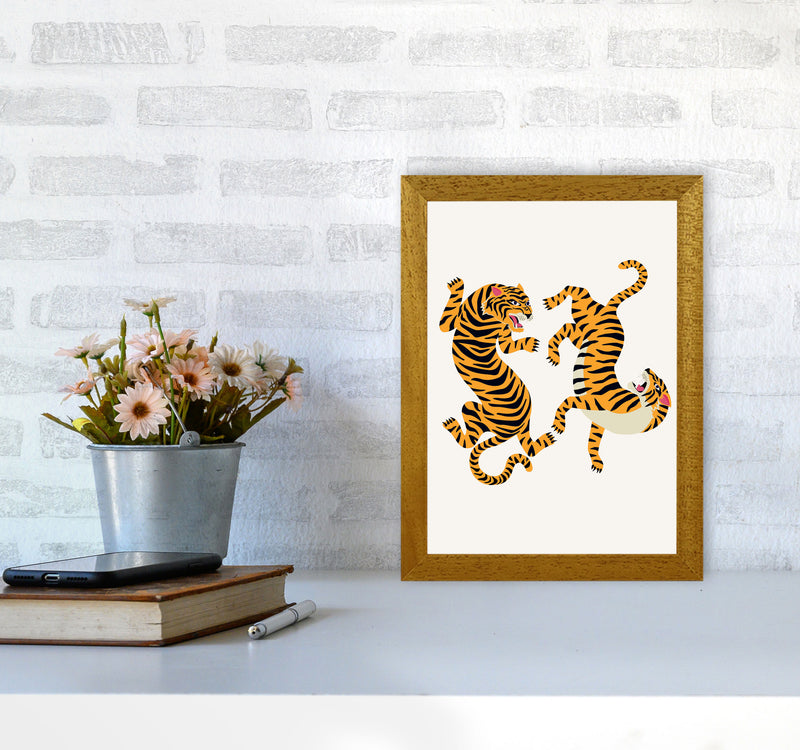 Two Tigers Art Print by Jason Stanley A4 Print Only