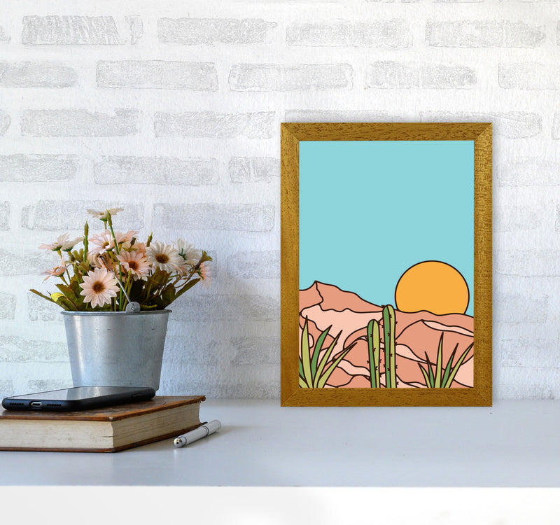 Minimal Desert Sunset Art Print by Jason Stanley A4 Print Only