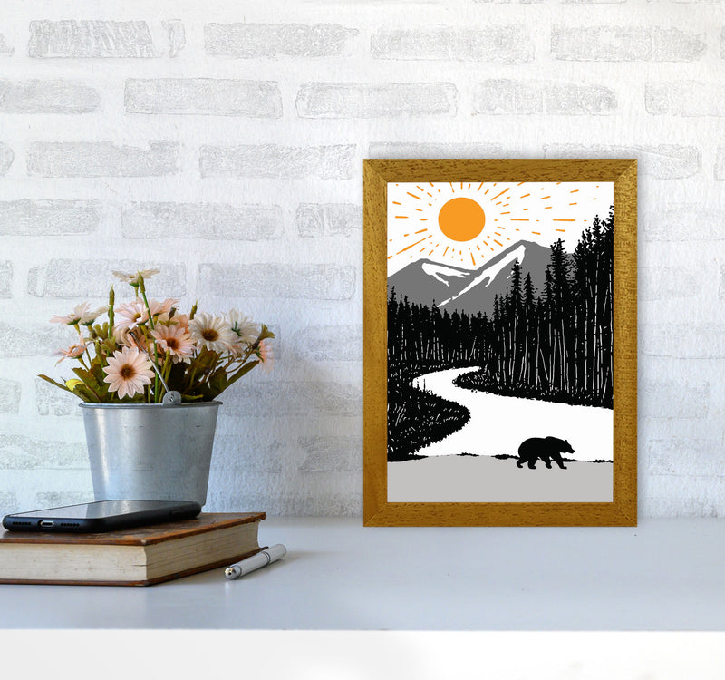 Bear By The River Art Print by Jason Stanley A4 Print Only