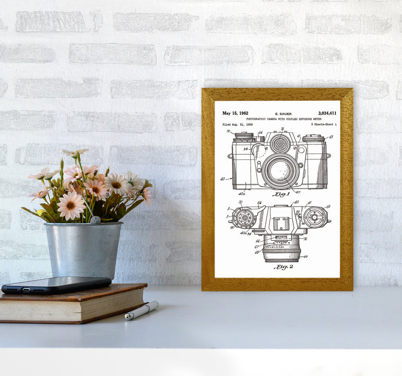 Photographic Camera Patent Art Print by Jason Stanley A4 Print Only