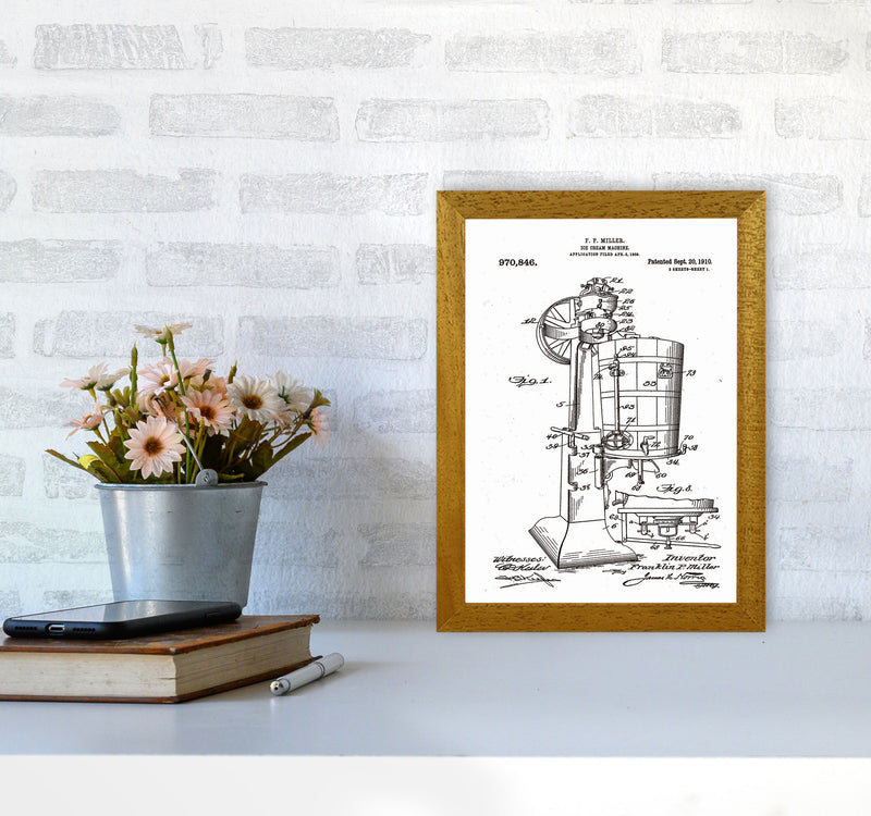 Ice Cream Machine Patent Art Print by Jason Stanley A4 Print Only