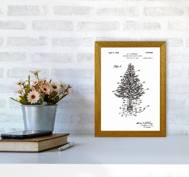 Christmas Tree Patent Art Print by Jason Stanley A4 Print Only