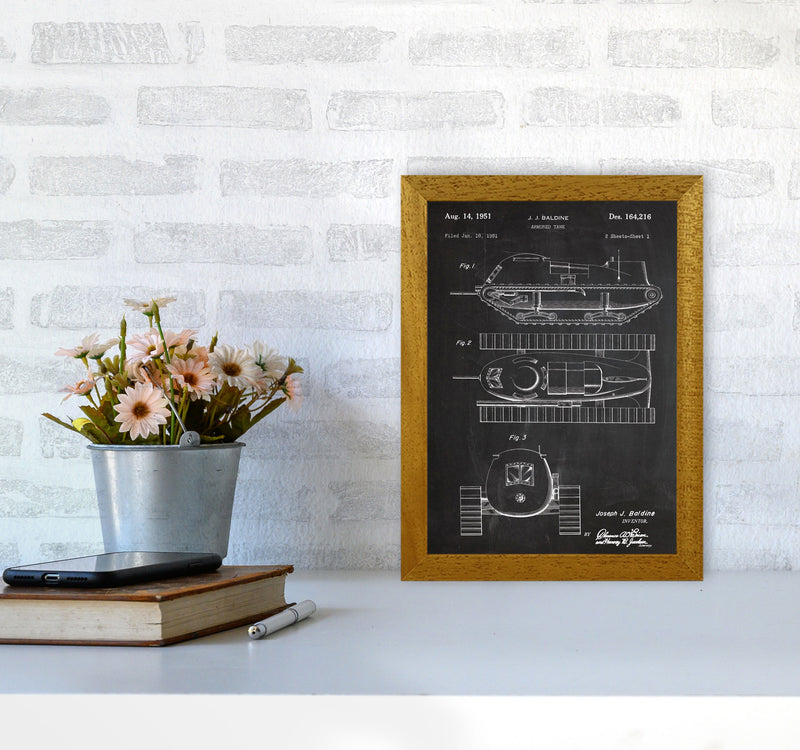 Armored Tank Patent Art Print by Jason Stanley A4 Print Only