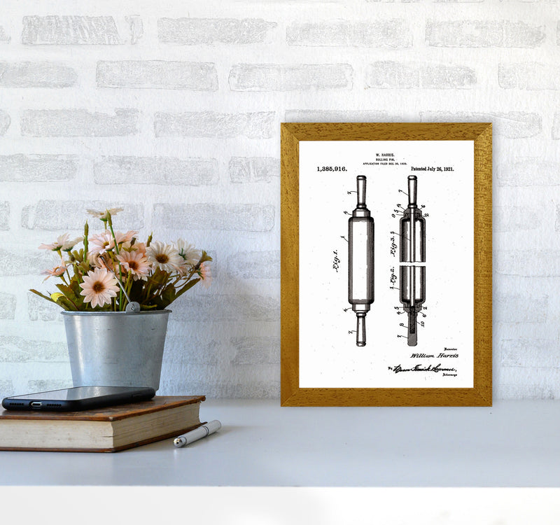 Rolling Pin Patent Art Print by Jason Stanley A4 Print Only