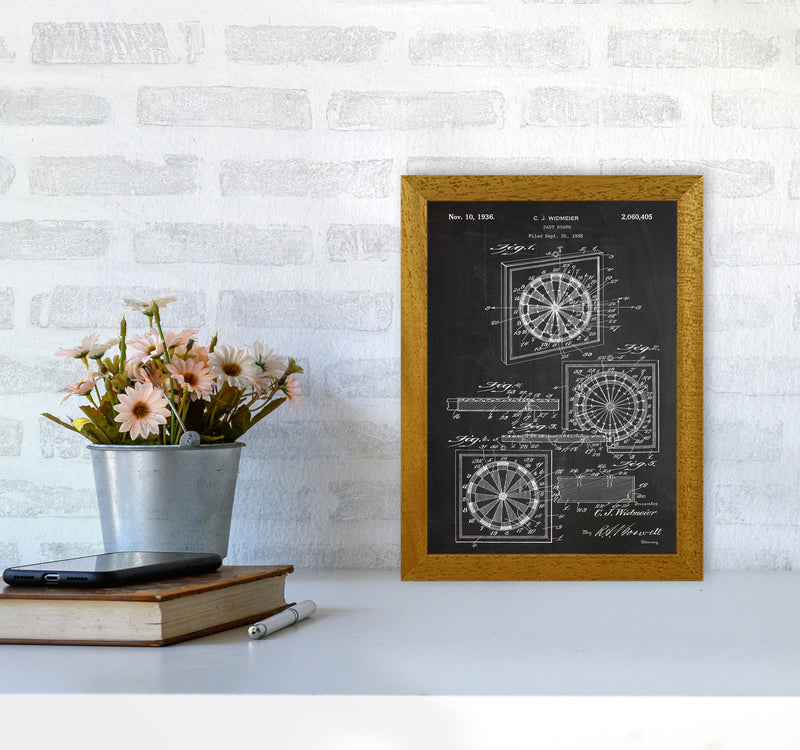 Dart Board Patent Art Print by Jason Stanley A4 Print Only