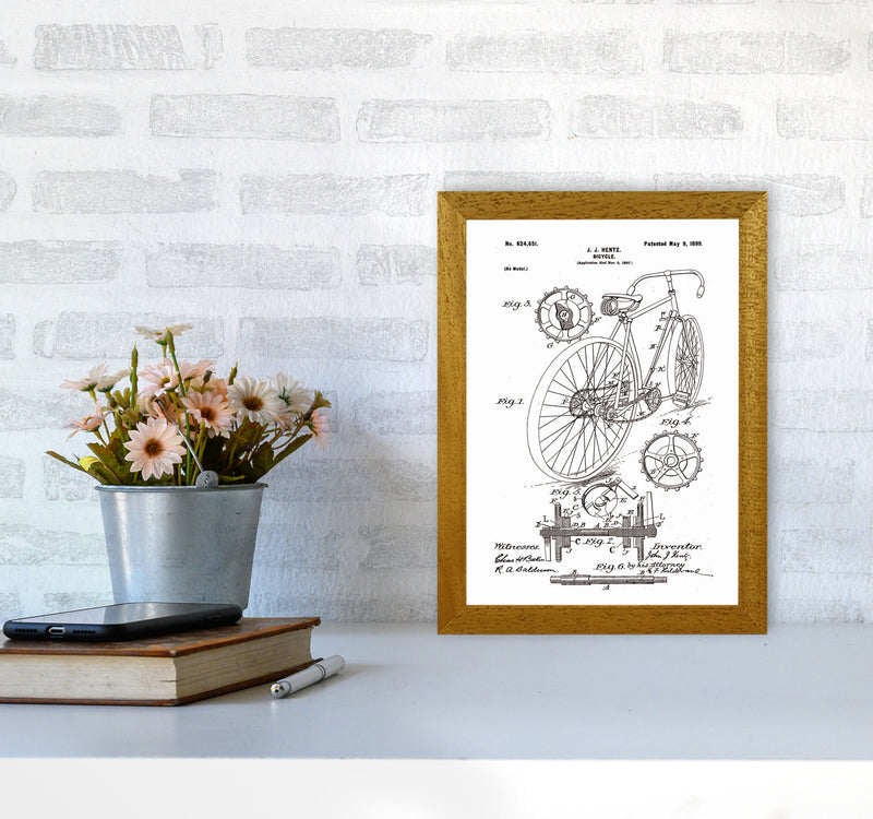 Bicycle Patent Art Print by Jason Stanley A4 Print Only