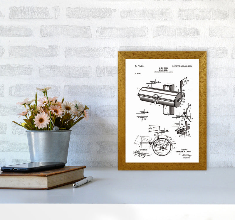 Mailbox Patent Art Print by Jason Stanley A4 Print Only