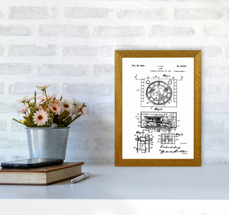 Timer Patent Art Print by Jason Stanley A4 Print Only