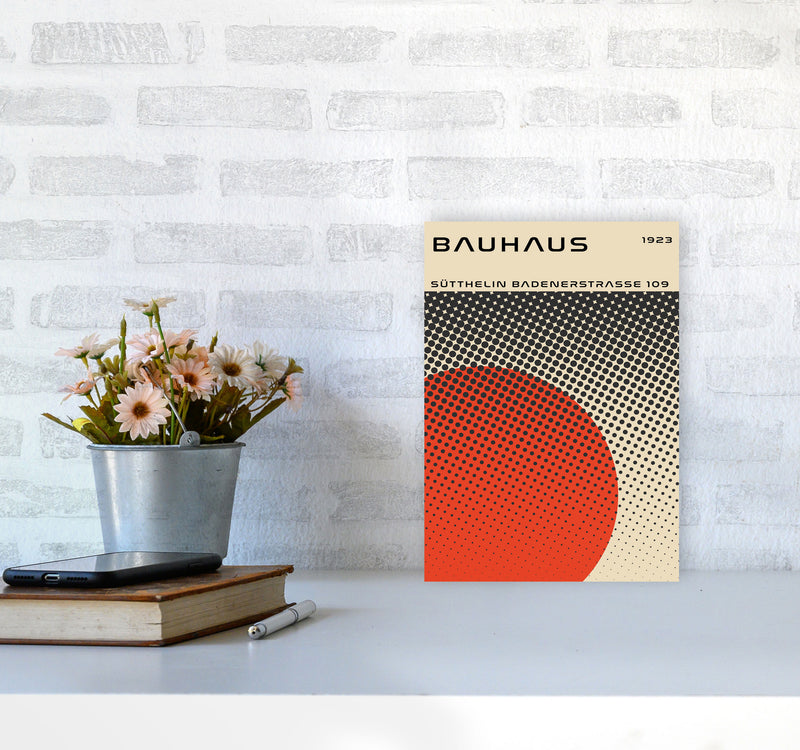 Bauhaus Geometric Red Vibe II Art Print by Jason Stanley A4 Black Frame