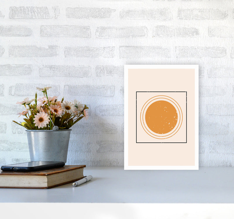 Sunshine Abstract Drawing Art Print by Jason Stanley A4 Black Frame