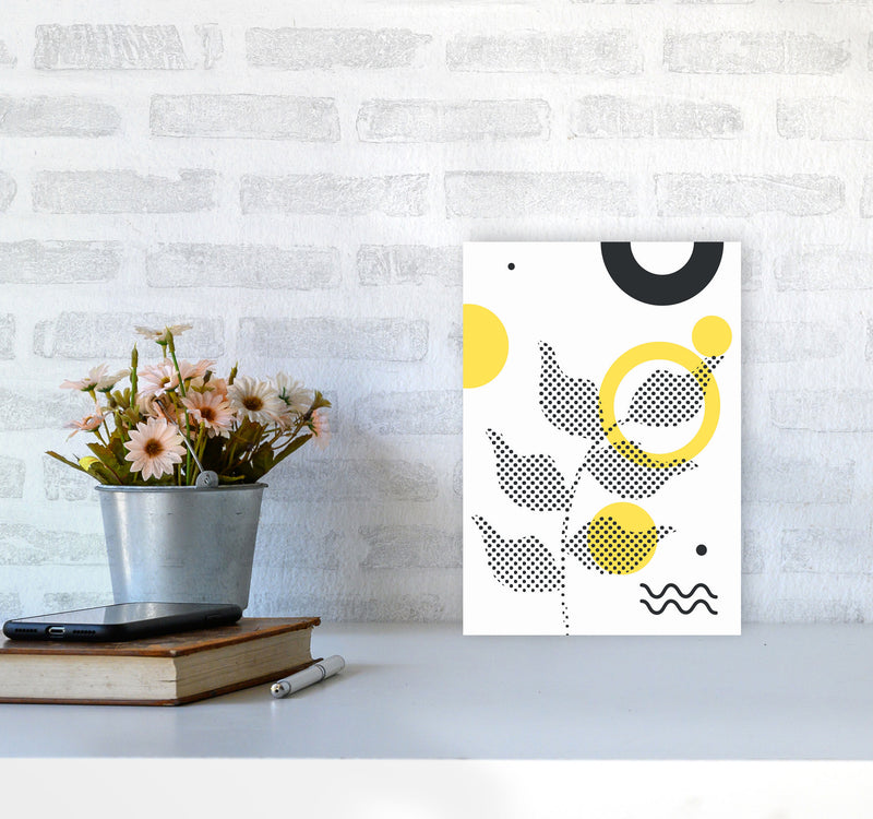 Abstract Halftone Shapes 4 Art Print by Jason Stanley A4 Black Frame