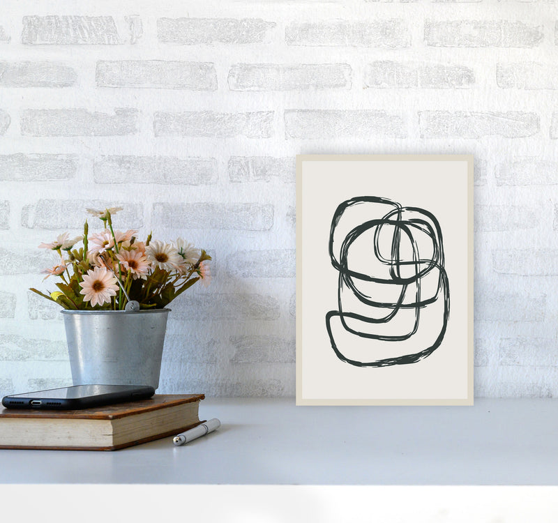 Modern Abstract Shapes 2 Art Print by Jason Stanley A4 Black Frame