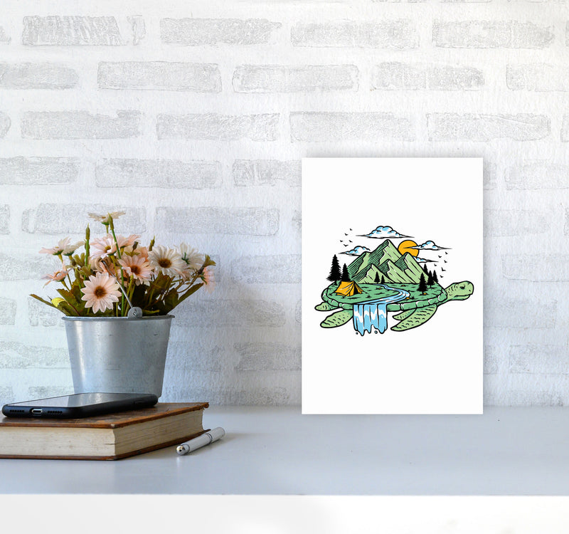 Turtles All The Way Down Art Print by Jason Stanley A4 Black Frame