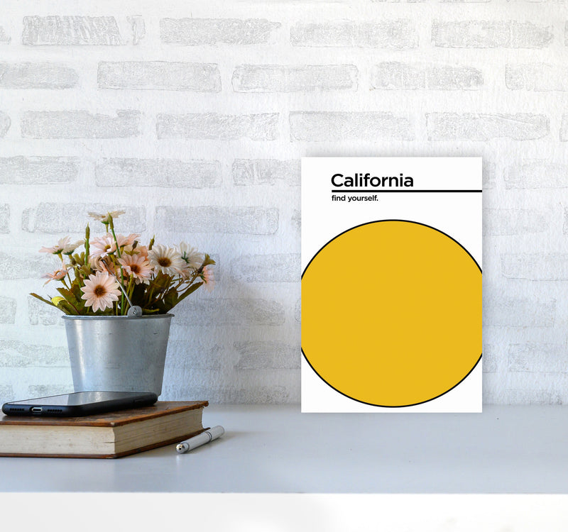 California Find Yourself Art Print by Jason Stanley A4 Black Frame