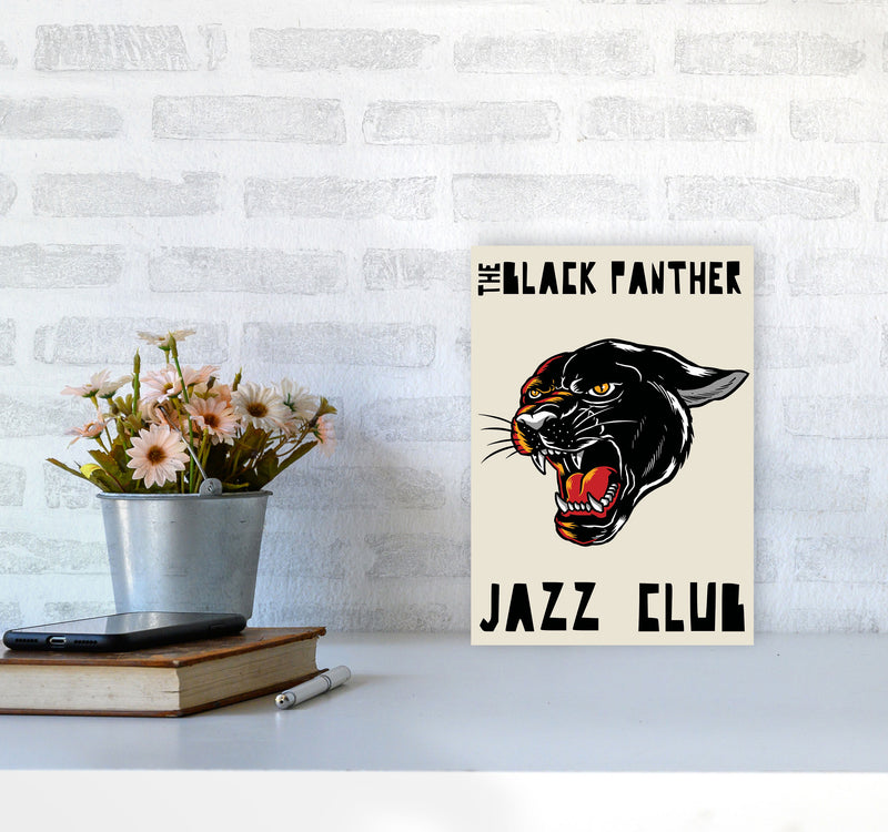 Black Panther Jazz Club Art Print by Jason Stanley A4 Black Frame