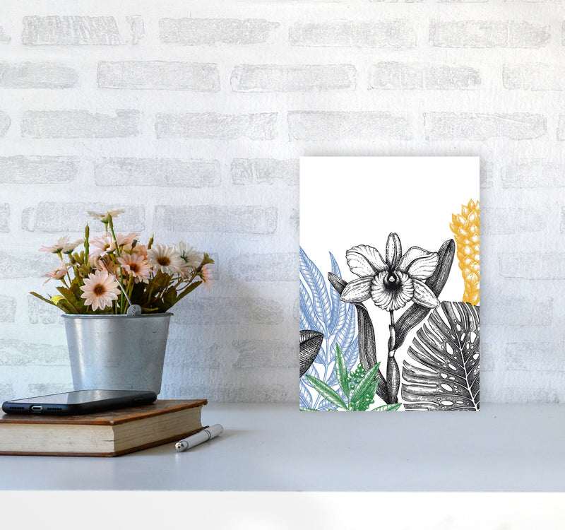 Minimalist Flower Vibes Art Print by Jason Stanley A4 Black Frame