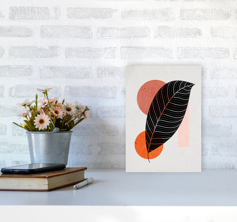 Abstract Leaf Vibe III Art Print by Jason Stanley A4 Black Frame
