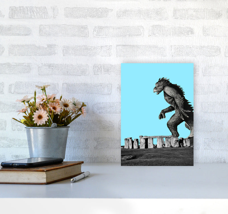Attack On Stonehenge 2 Art Print by Jason Stanley A4 Black Frame