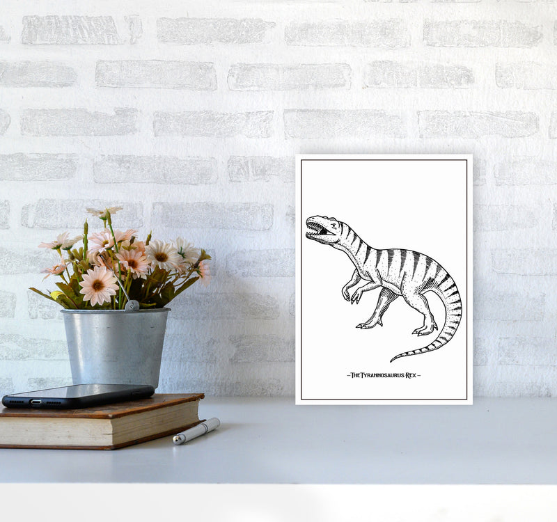 The Tyrannosaurus Rex Art Print by Jason Stanley A4 Black Frame