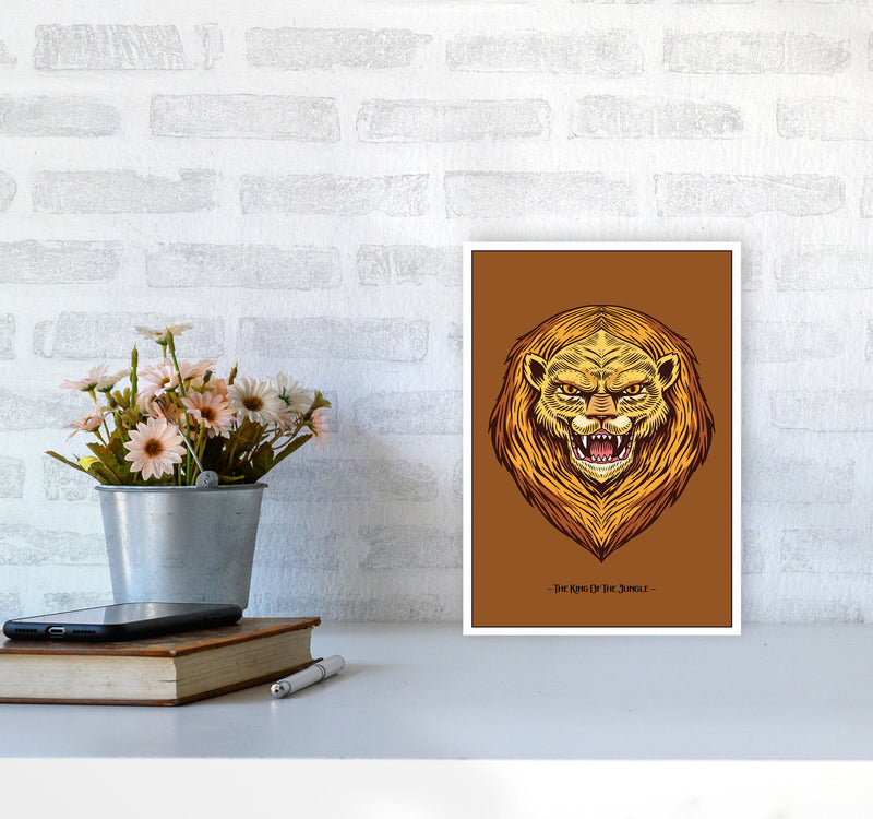 The King Of The Jungle Art Print by Jason Stanley A4 Black Frame