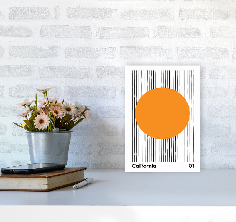 California 01 Skinny Art Print by Jason Stanley A4 Black Frame