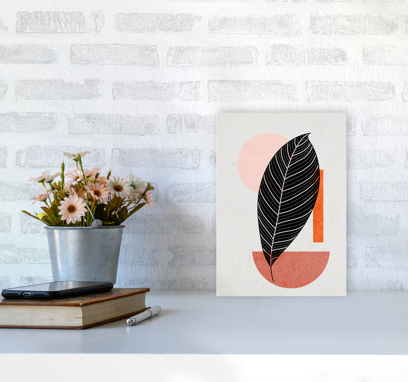 Abstract Leaf Vibe I Art Print by Jason Stanley A4 Black Frame