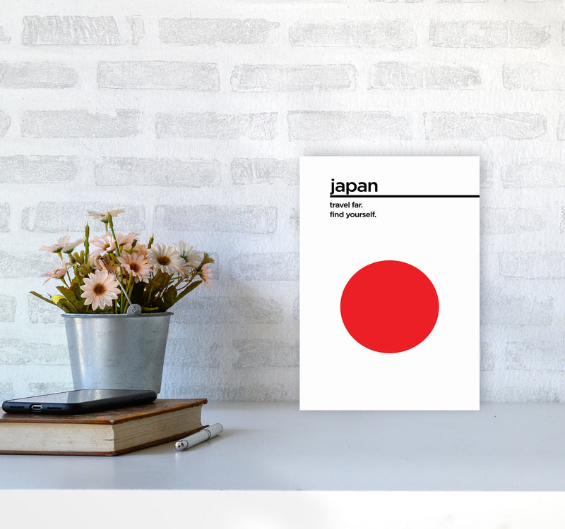 Japan Travel Poster Art Print by Jason Stanley A4 Black Frame
