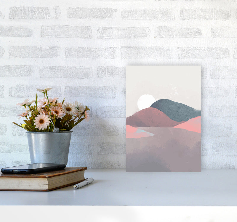 Minimal Landscape 3 Art Print by Jason Stanley A4 Black Frame