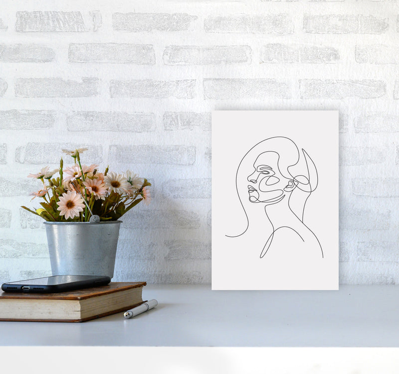 Woman Line Drawing Art Print by Jason Stanley A4 Black Frame