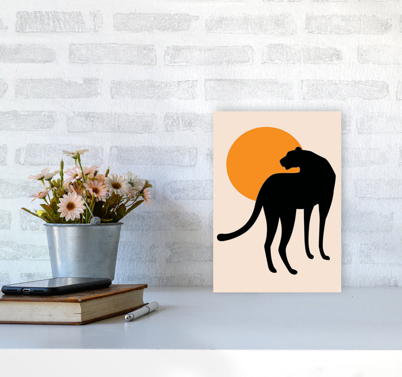 Leopard Sun Poster Art Print by Jason Stanley A4 Black Frame