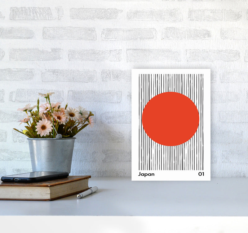 Japan Midcentury Art Print by Jason Stanley A4 Black Frame