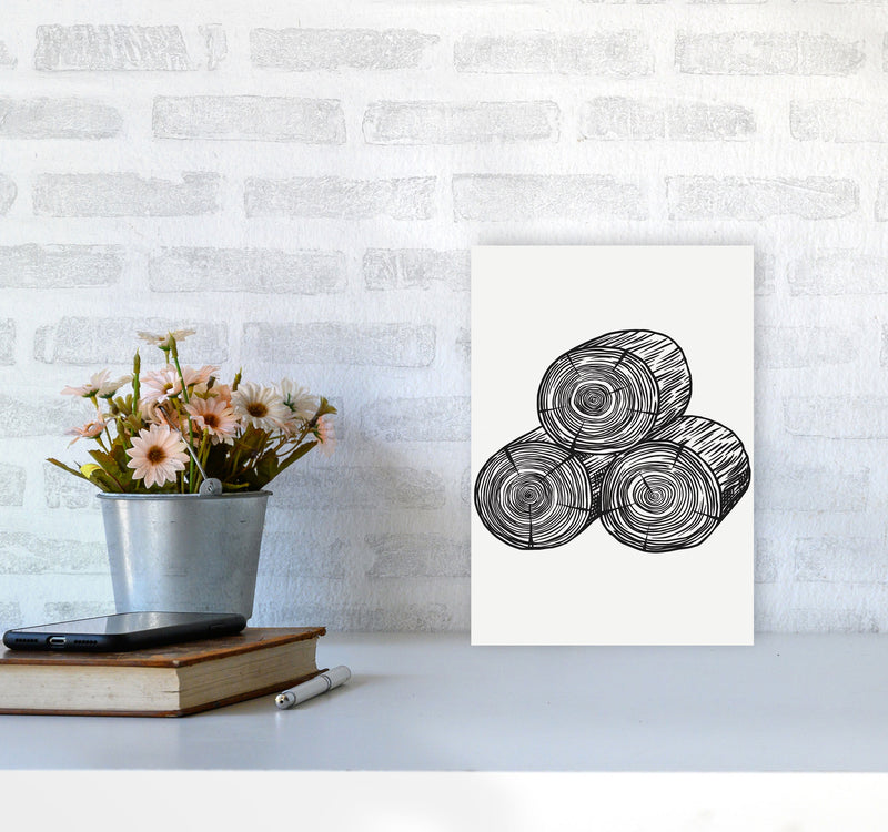 Stack O' Firewood Art Print by Jason Stanley A4 Black Frame