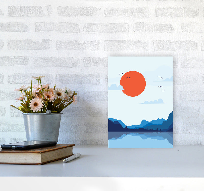 Japanese Sunset Art Print by Jason Stanley A4 Black Frame