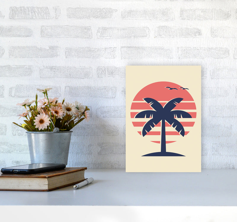 Palm Tree Vibes Art Print by Jason Stanley A4 Black Frame