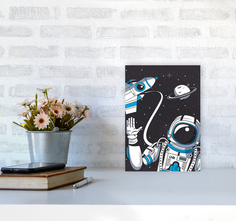 Hello From Space Art Print by Jason Stanley A4 Black Frame