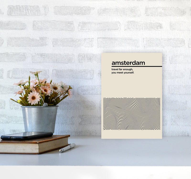 Amsterdam Travel Art Print by Jason Stanley A4 Black Frame