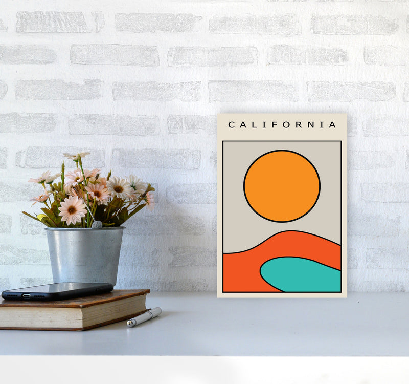 California Vibe Art Print by Jason Stanley A4 Black Frame