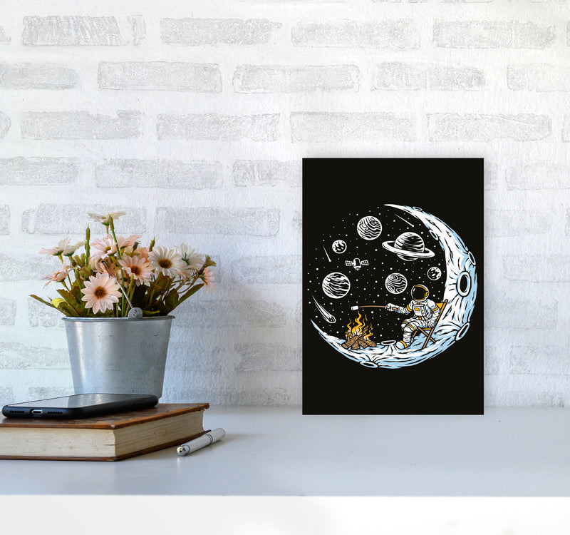 Moon Camp Vibes Art Print by Jason Stanley A4 Black Frame